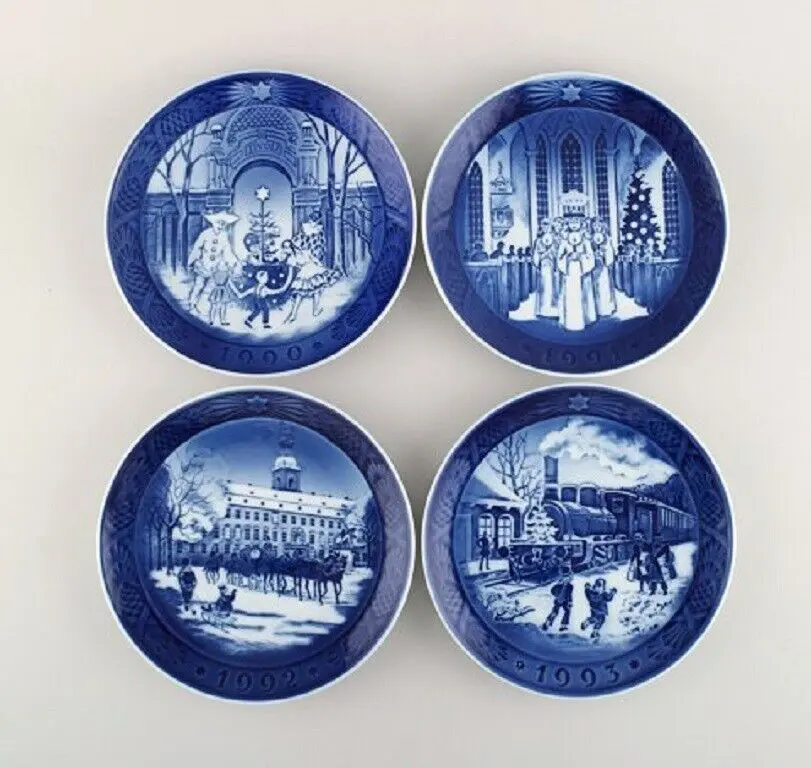 11 festliche Weihnachtsteller aus Kopenhagen von 1990-2000