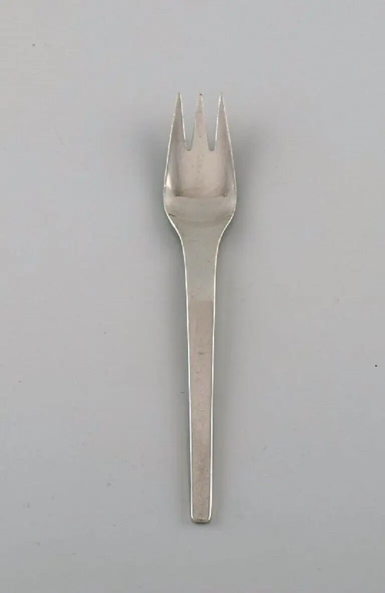 13 Georg Jensen Karavelle Gebäckgabeln aus Sterlingsilber