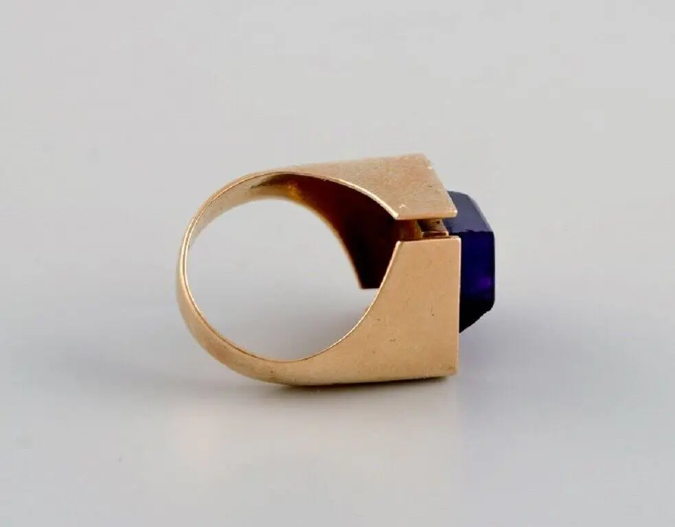 Allan Børge Larsen, dänischer Goldschmied (Aktiv von 1967 bis 2006). Vintage Ring im modernen Stil