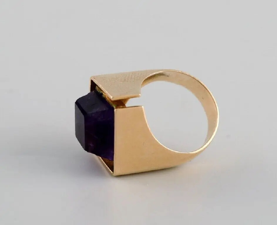Allan Børge Larsen, dänischer Goldschmied (Aktiv von 1967 bis 2006). Vintage Ring im modernen Stil