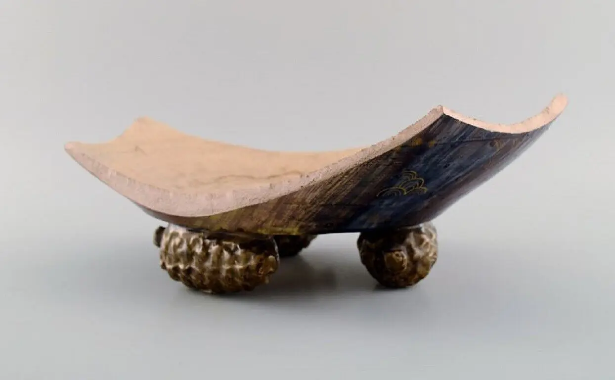 Antike Jugendstil-Schüssel von Emile Gallé für St. Clement, Nancy