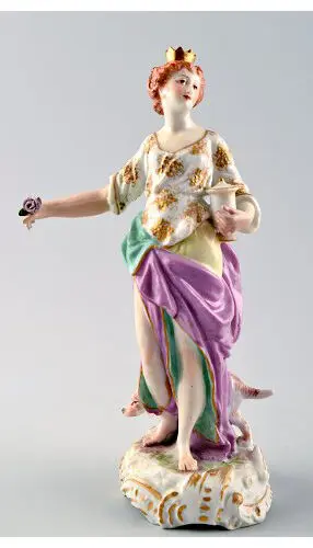 Antike Porzellanfigur von Samson, Frankreich, Ende des 19. Jahrhunderts, mit Überglasur