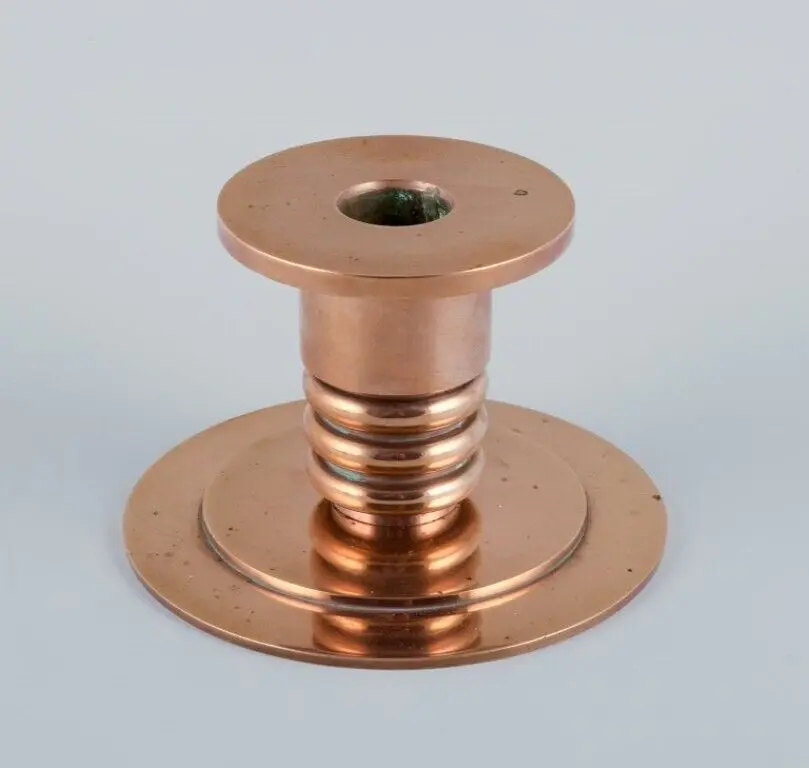 Evan Jensen, Dänemark. Paar Bronze-Kerzenhalter im Art Deco Stil