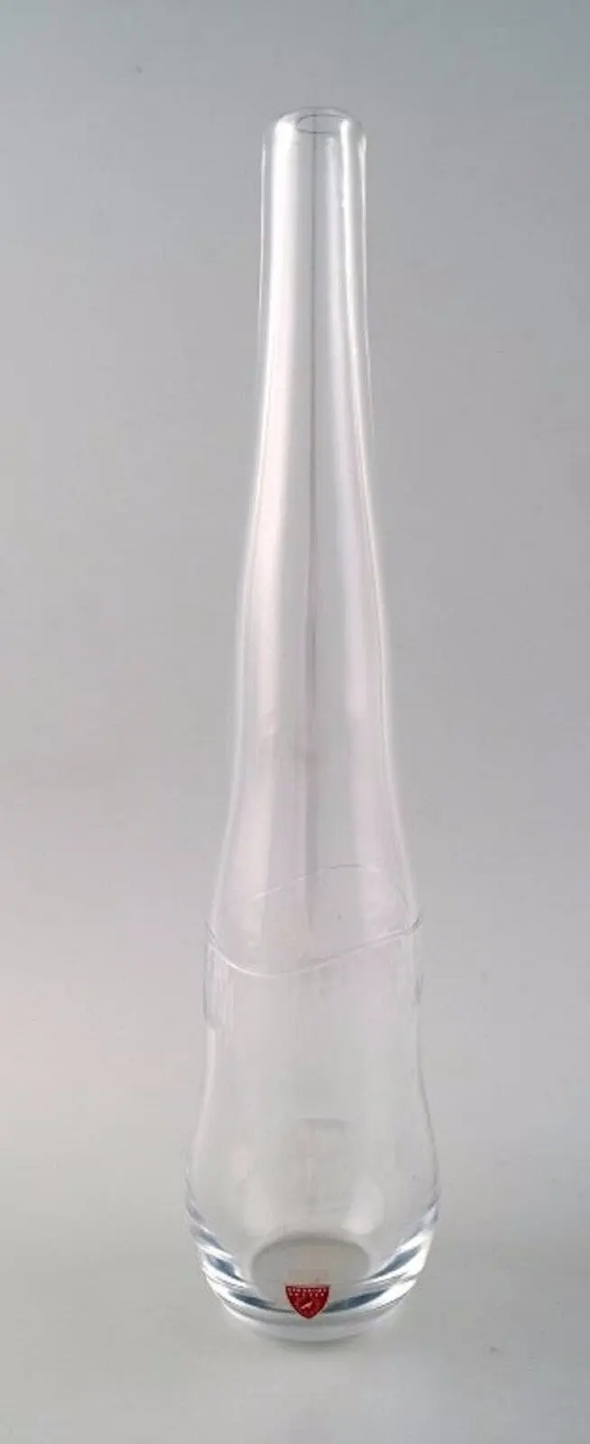 Große Orrefors Kunstglasvase im stilvollen schwedischen Design aus den 1950er/60er Jahren