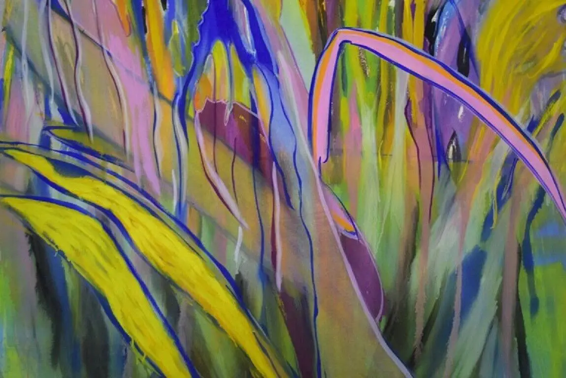 Ivy Lysdal, Jahrgang 1937. Dänischer Keramiker und Maler. Mischtechniken auf Karton