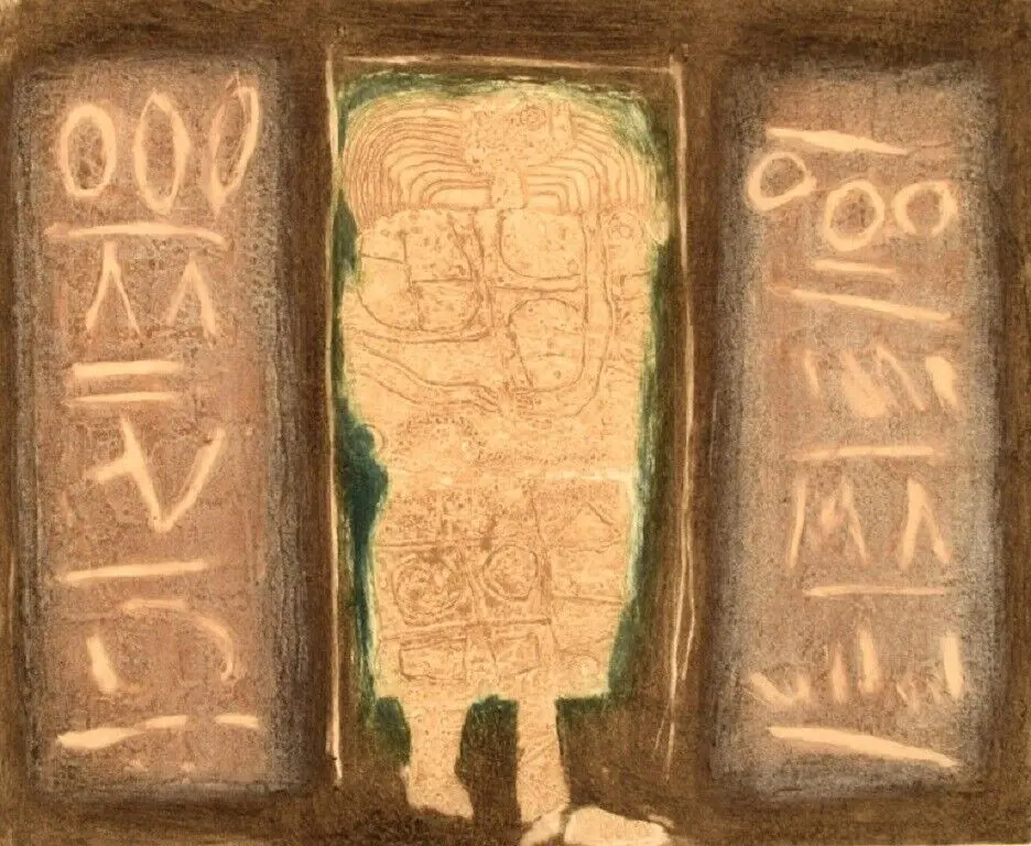 James Coignard, geboren in Tours 1925, gestorben in Cannes 2008. Farblithographie. Komposition