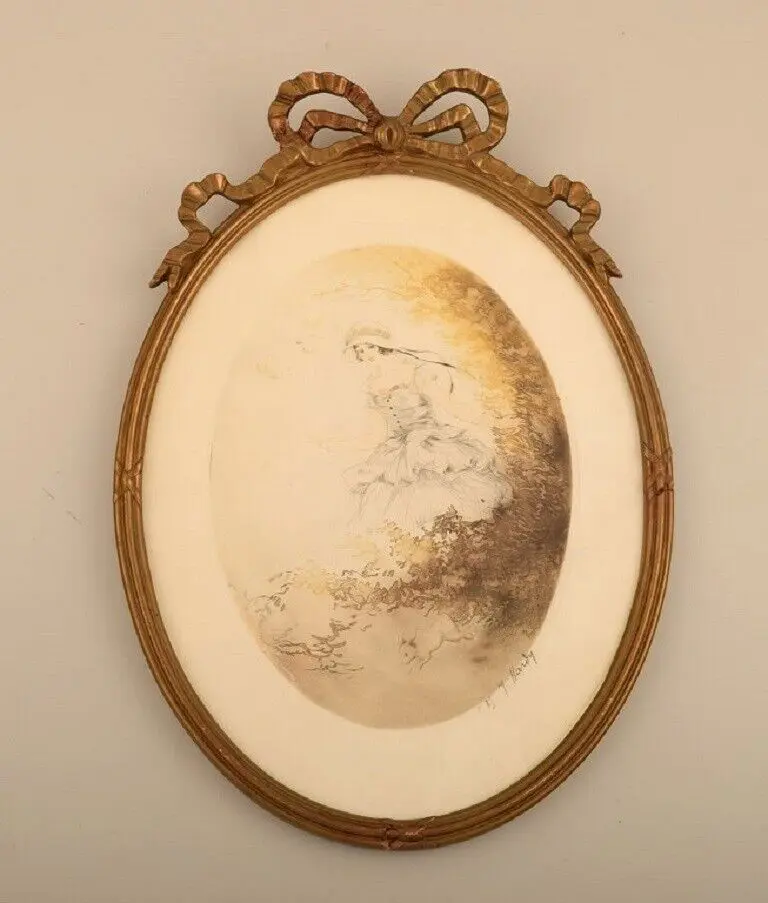 Jean Hardy (geb. 1880), Frankreich. Lithografie auf Papier. Junge Dame