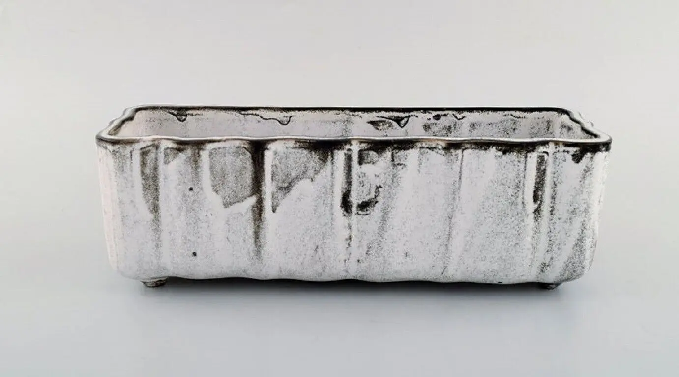 Kähler, Dänemark. Glasiertes Keramik-Jardiniere / Blumentopfhalter aus den 1930er Jahren