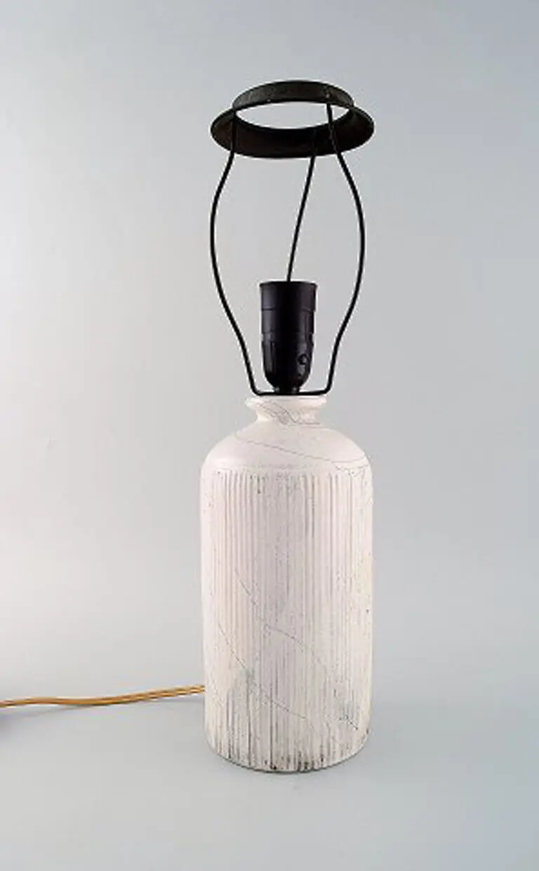 Kähler, Dänemark, Tischlampe aus glasiertem Steingut, 1930er Jahre