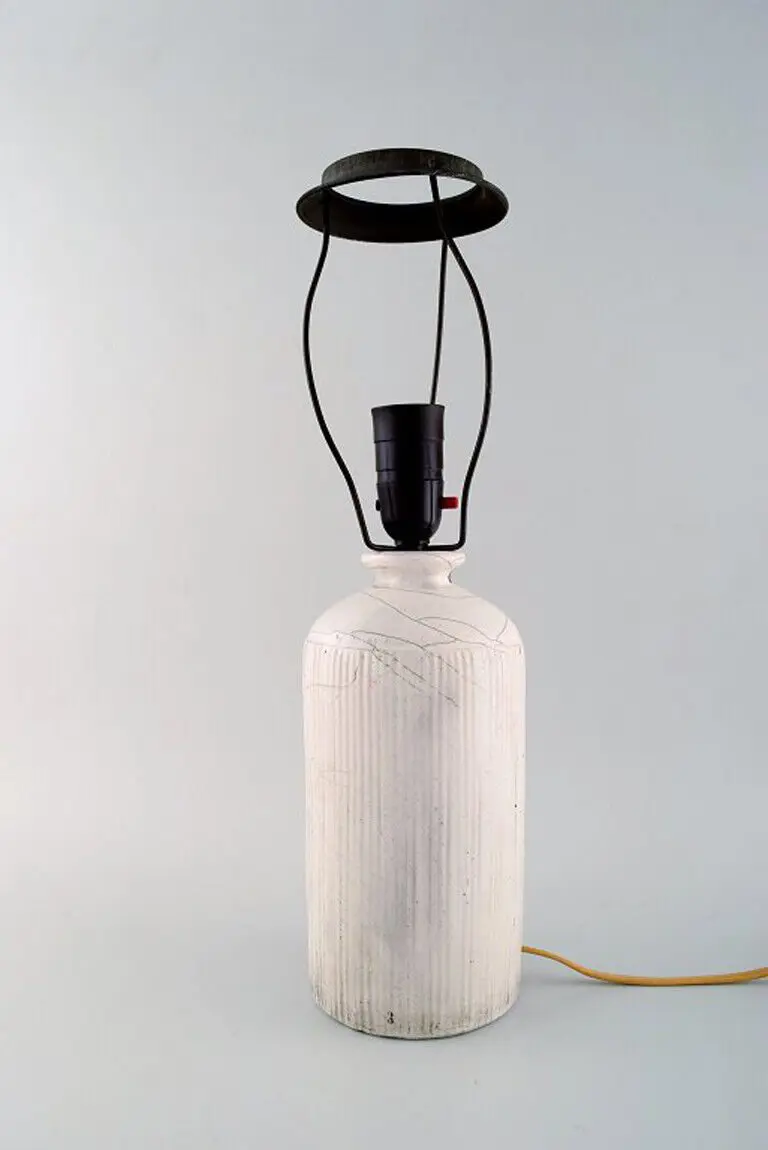 Kähler, Dänemark, Tischlampe aus glasiertem Steingut, 1930er Jahre