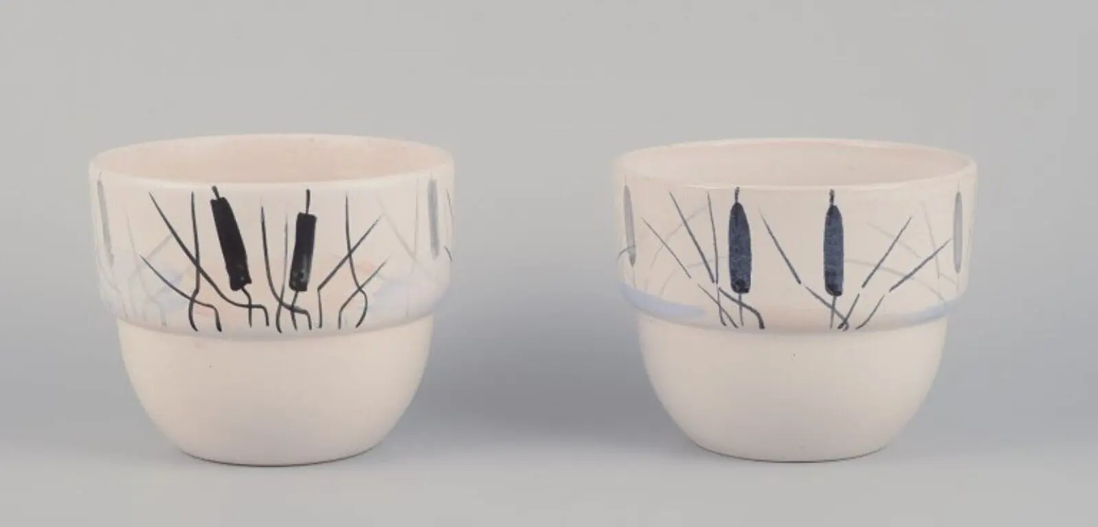 Paul Milet für Sevres. Einzigartiges Paar keramischer Pflanzentopfhalter