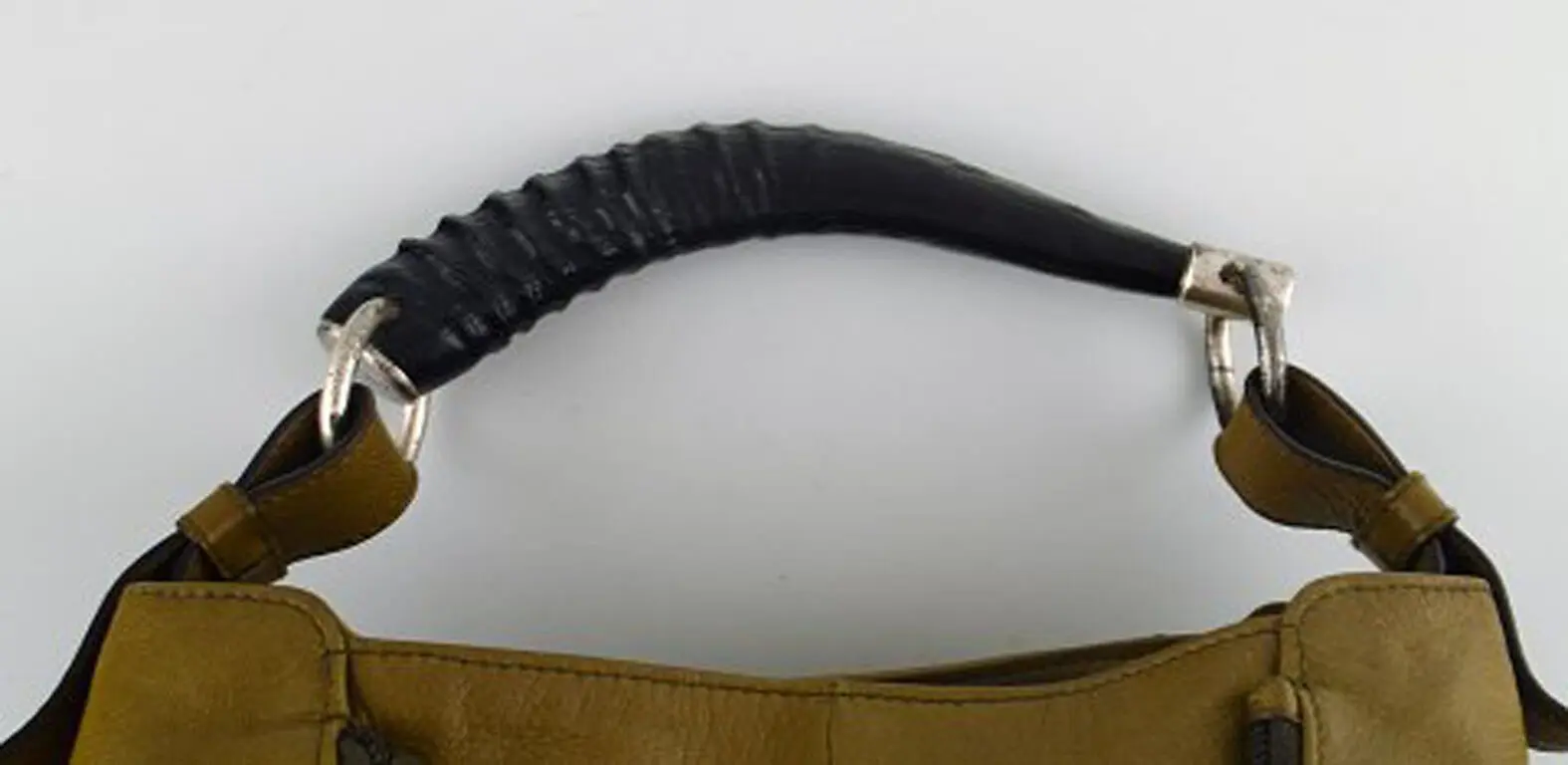 Vintage Damenhandtasche aus olivbraunem Leder von YSL YVES SAINT LAURENT RIVE GAUCHE