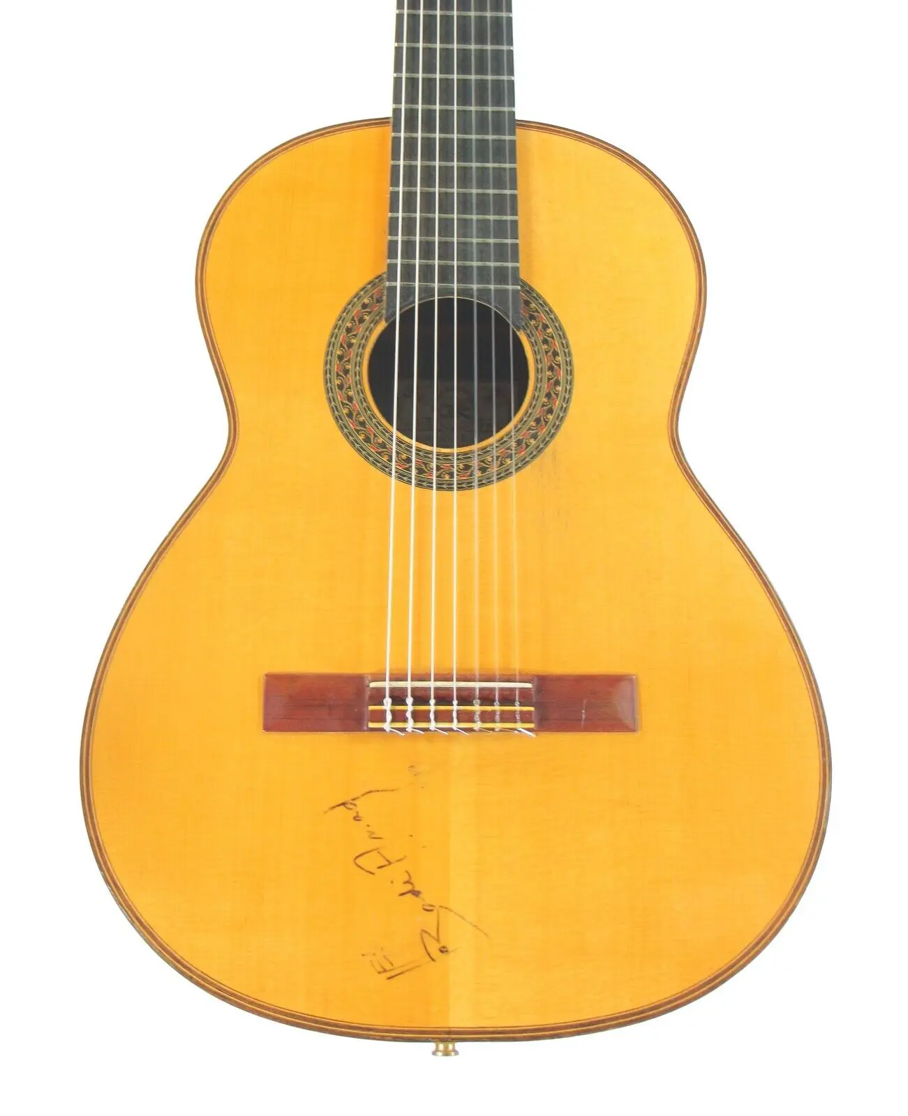 7-saitige klassische Meistergitarre von Samuel Carvalho mit Badi Assads Unterschrift