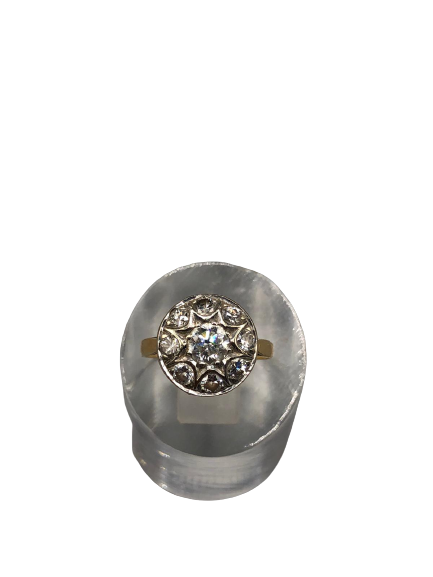 Antiker Art Deco Ring mit ca. 0,35 ct Diamanten Hauptstein, circa 1780