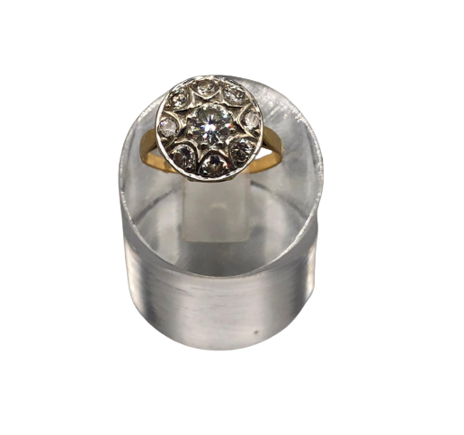 Antiker Art Deco Ring mit ca. 0,35 ct Diamanten Hauptstein, circa 1780