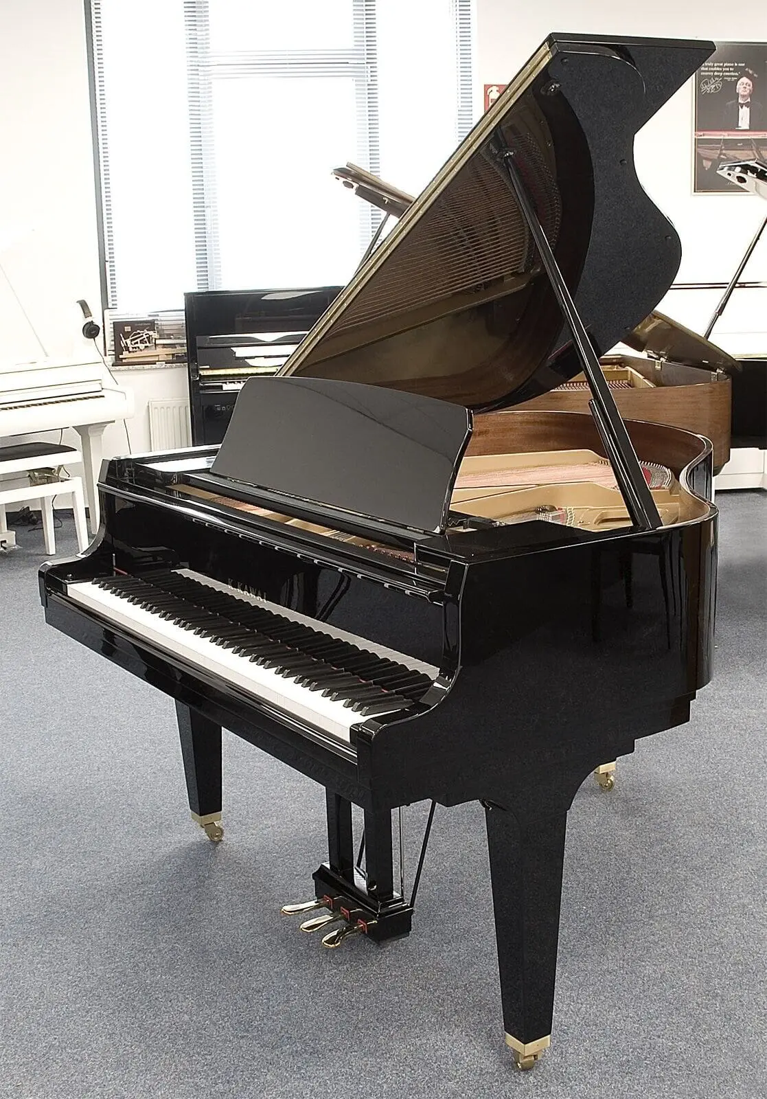 Kawai GL10 Flügel, schwarz, reduzierter gebrauchter Mietrückläufer