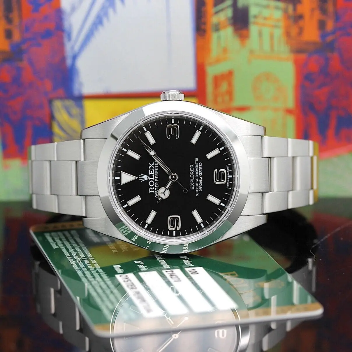 Rolex Explorer I Automatik aus Edelstahl Ref: 214270 - inklusive Rolex Box und Dokumente von 2011