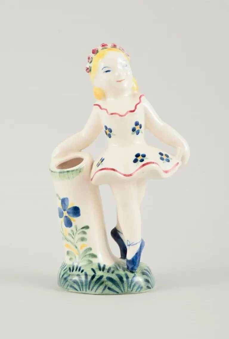 Aluminia Kinderhilfe Tag Figur Ballerina, datiert 1952
