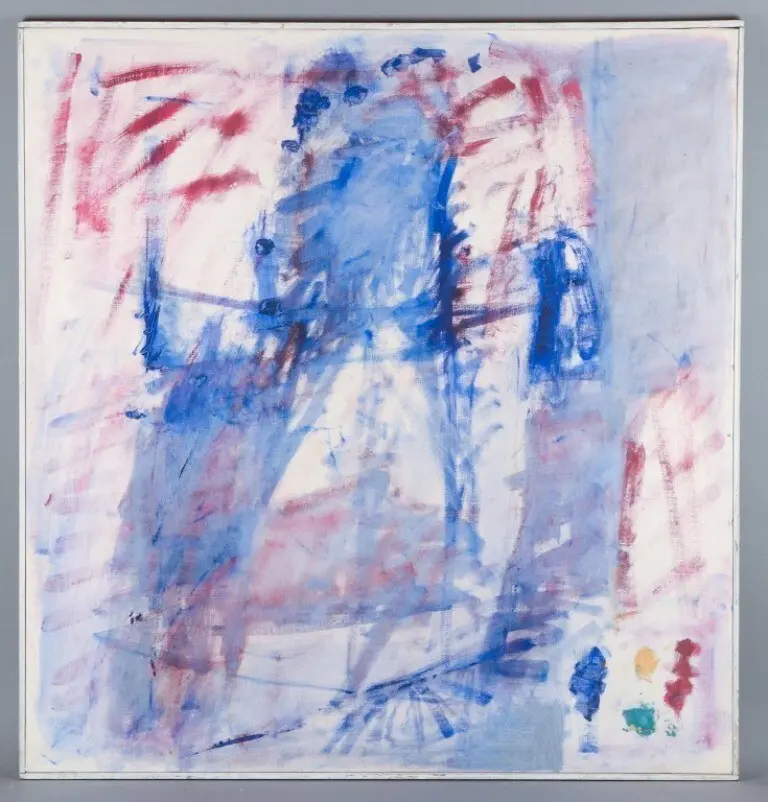 Anonymer Künstler, Ölbild auf Leinwand. Abstrakte Komposition. Circa 1980