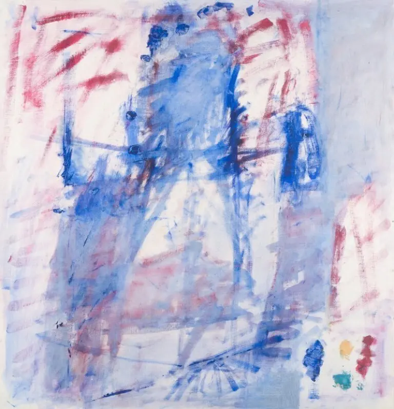 Anonymer Künstler, Ölbild auf Leinwand. Abstrakte Komposition. Circa 1980