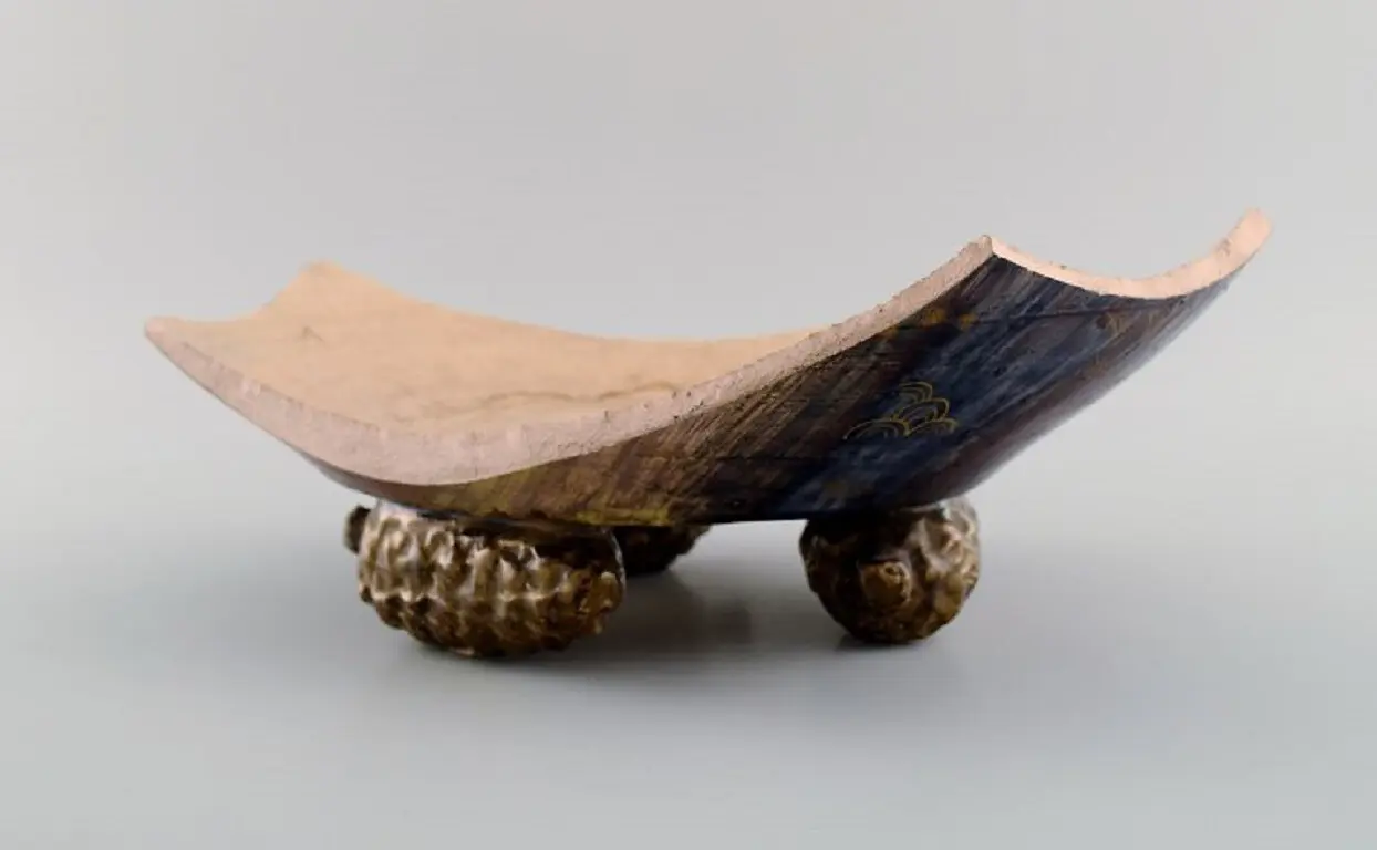 Antike Jugendstil-Schale von Emile Gallé für St. Clement, Nancy