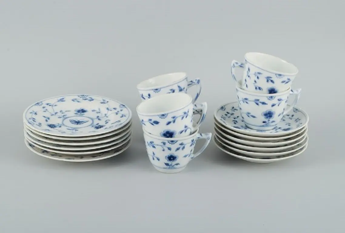 Bing & Grøndahl - Schmetterlings Kaffeeservice für sechs Personen, ca