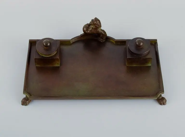 GAB Sweden, Art Deco Schriftzug in Bronze gefasst, circa 1930