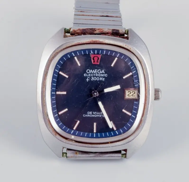 Omega De Ville Herrenarmbanduhr mit Elektronik, ca. 1970