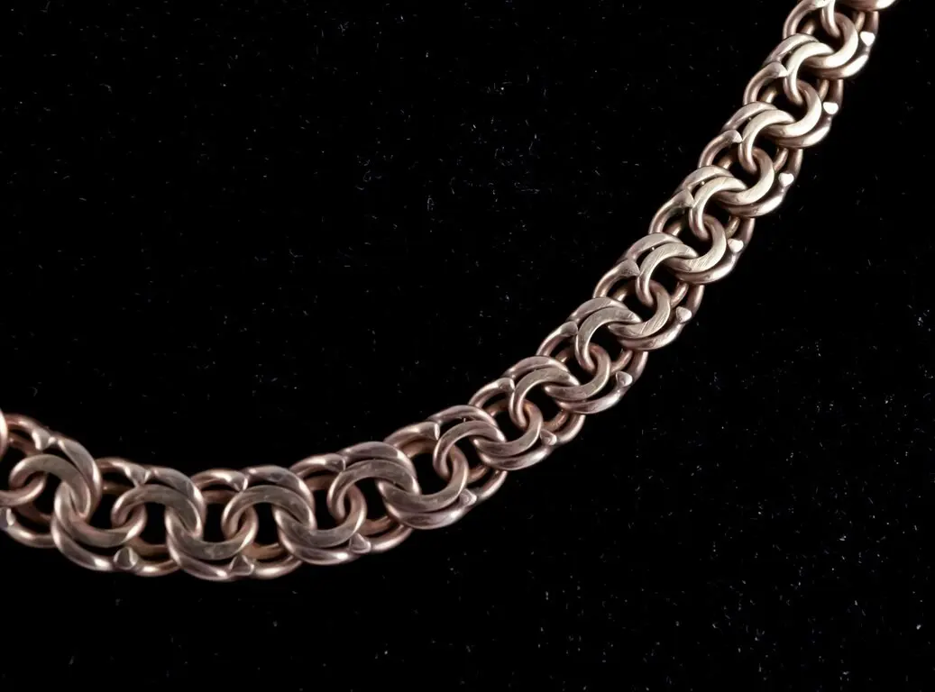 Bismark-Halskette aus 8 Karat Gold, Mitte des 20. Jahrhunderts