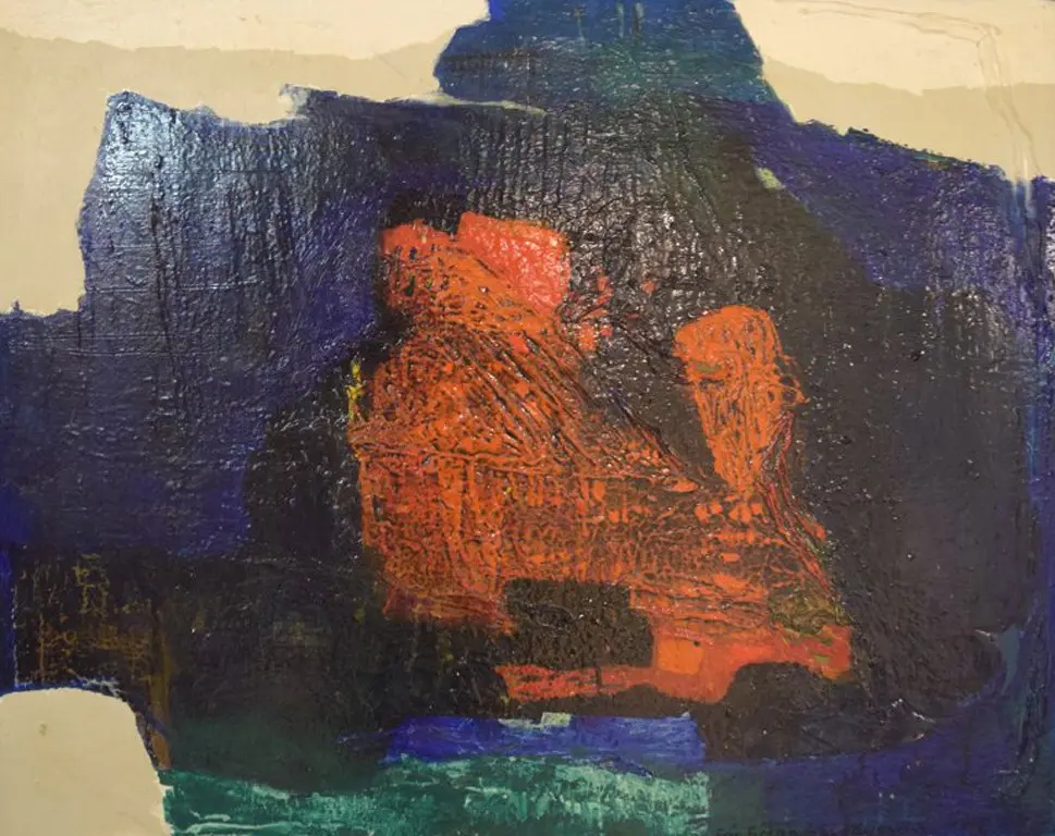 Eric Göran Gustavsson – Schwedischer Künstler: Öl auf Leinwand – Abstrakte Kunst