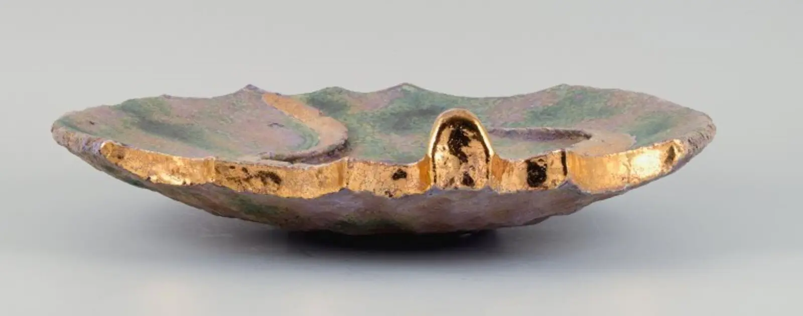 Europäischer Studiokeramiker: Einzigartige große Keramikschale aus dem späten 20. Jahrhundert