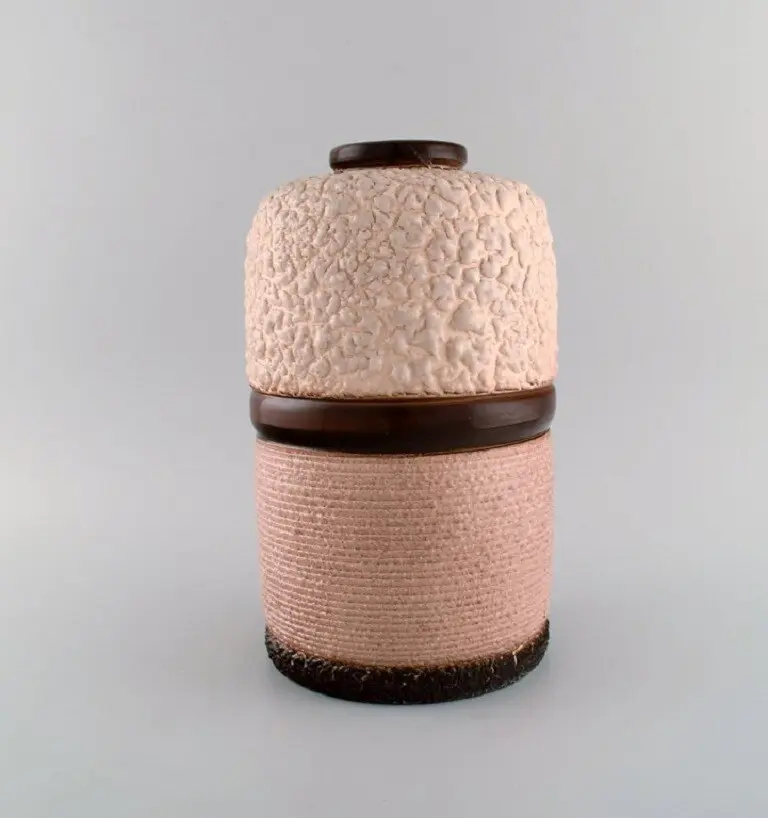 Louis Dage (1885 - 1961) Französischer Keramiker. Große Art Deco Vase aus glasiertem Ton