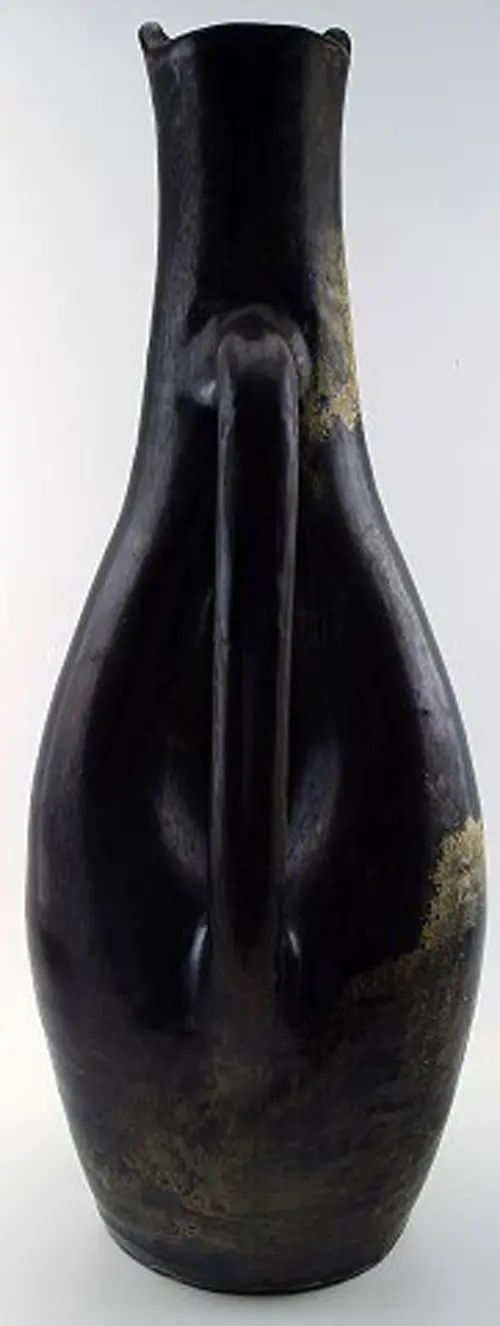 Monumentaler 68 cm großer Kunstkeramikkrug aus Vieux Biot, Frankreich