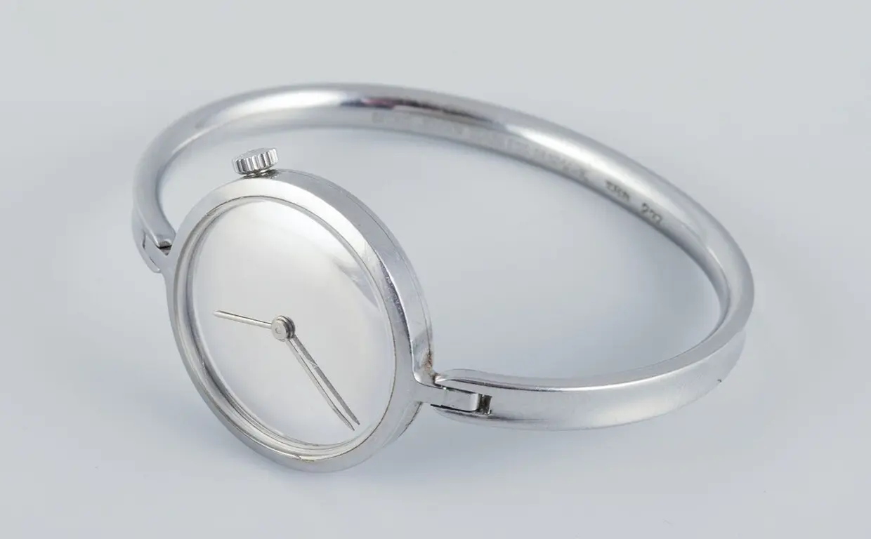 Vivianna Torun Bülow-Hübe Armbanduhr aus Stahl für Georg Jensen – Mit Originalverpackung