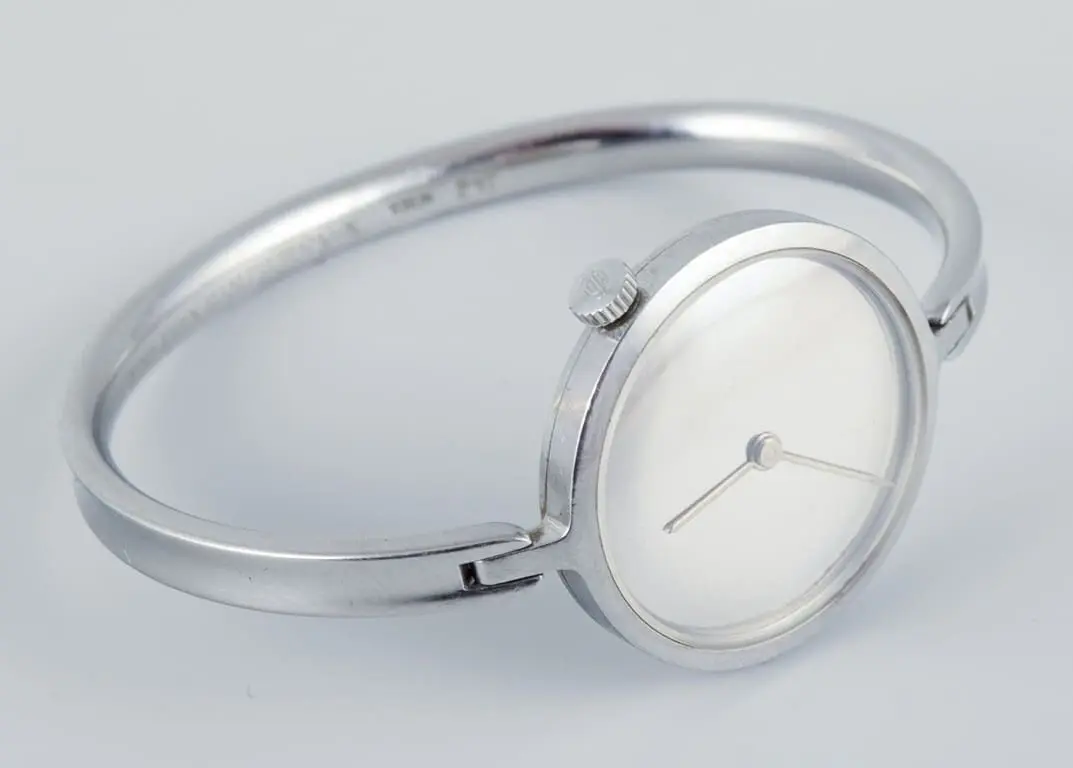 Vivianna Torun Bülow-Hübe Armbanduhr aus Stahl für Georg Jensen – Mit Originalverpackung